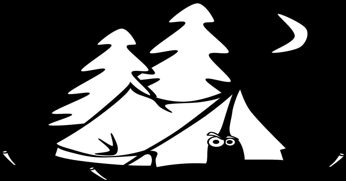 Night camping graphic